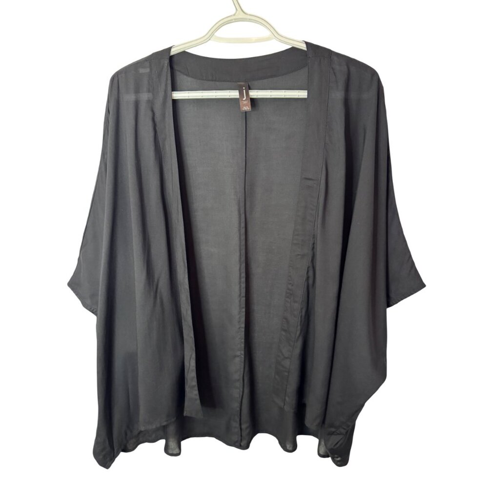 Jess black sheer kimono-style top size M